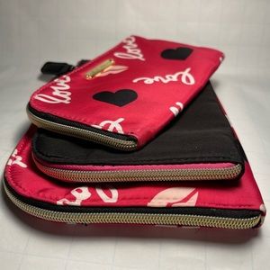 Betsy Johnson Cosmetic Bag set of 3